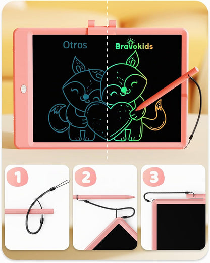 Bravokids Tableta de escritura LCD de 10 pulgadas para niños de 3 a...