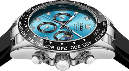 OLEVS Relojes de pulsera analógicos de cuarzo para hombre, cronógra...