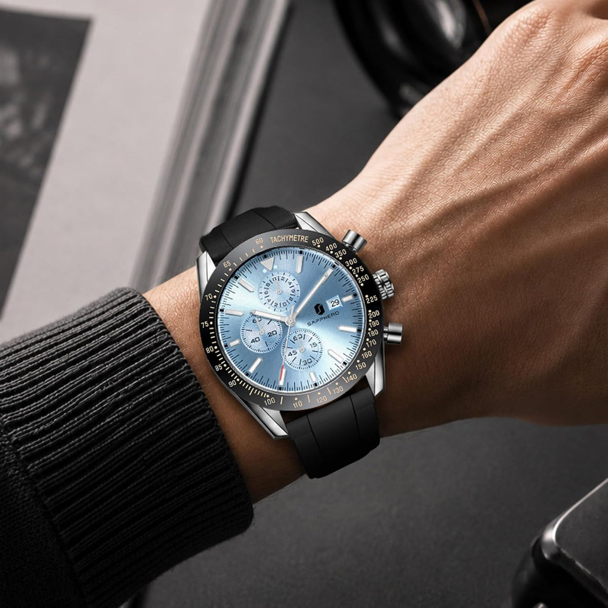 BENYAR Reloj para hombre analógico cronógrafo de cuarzo, impermeabl...
