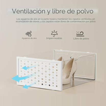 Pinkpum Paquete de 15 cajas de almacenamiento de zapatos extragrand...