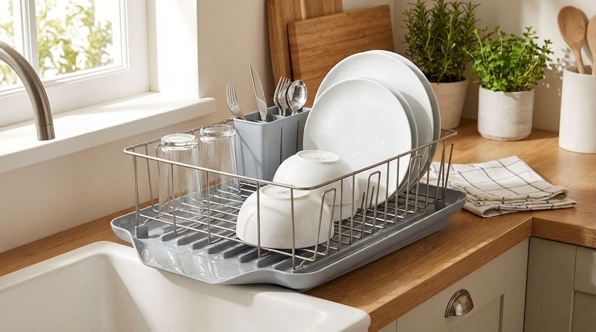 Farberware Juego de escurridor de platos de 3 piezas, resistente al...