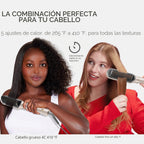 TYMO Cepillo 2 de la enderezadora del pelo del hierro plano en 1, p...