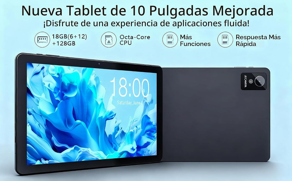COTGOD Tablet Android 15 de 10.1 pulgadas con IA Gemini, 18 GB de R...