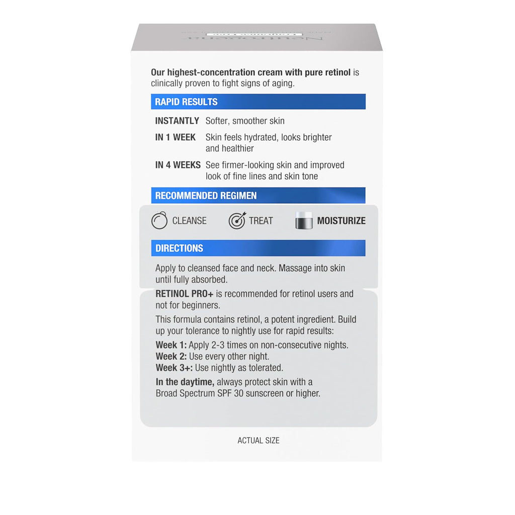 Neutrogena Retinol Pro+ Crema hidratante de noche antiarrugas, repa...