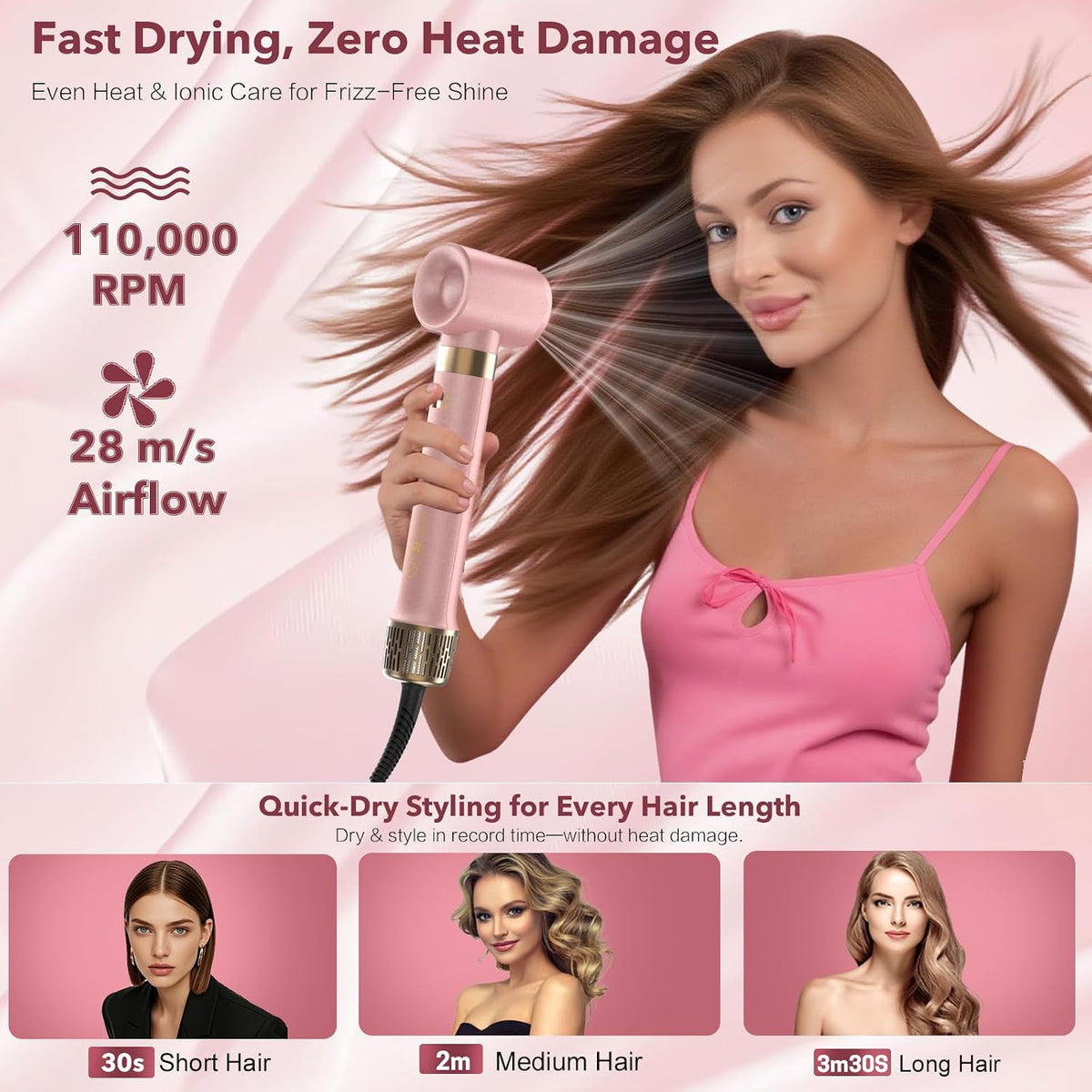 Mythsight StyleVibe 6 en 1 Air Styler con secador de pelo y rizos a...