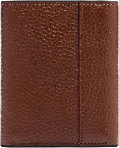 Fossil Huntington - Cartera de cuero triple para hombre, color marr...