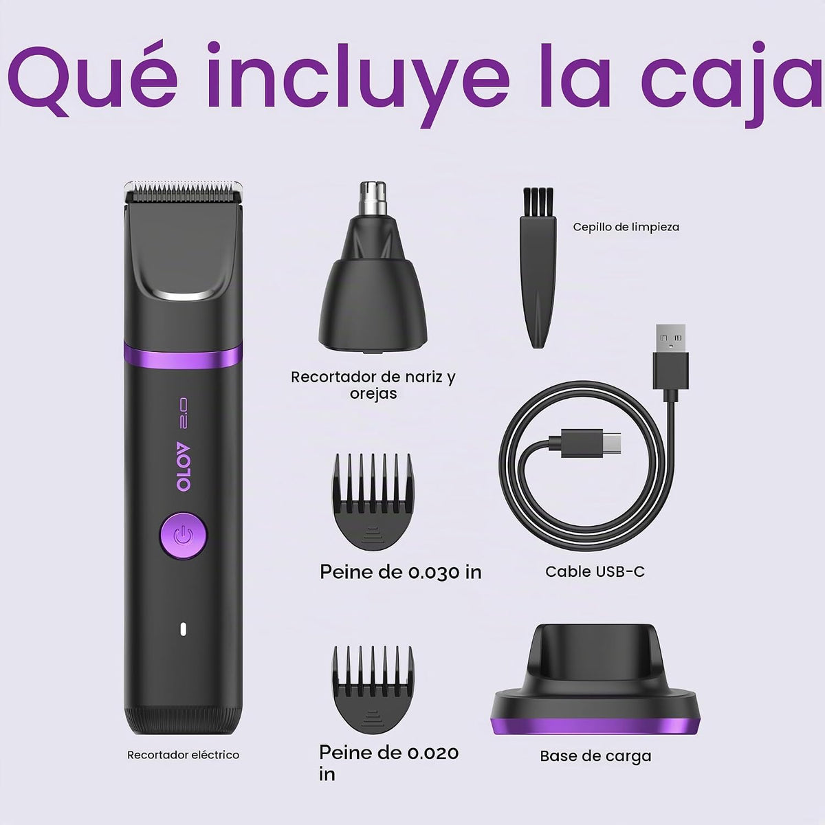 Recortadora de vello púbico y corporal para hombres - Afeitadora el...