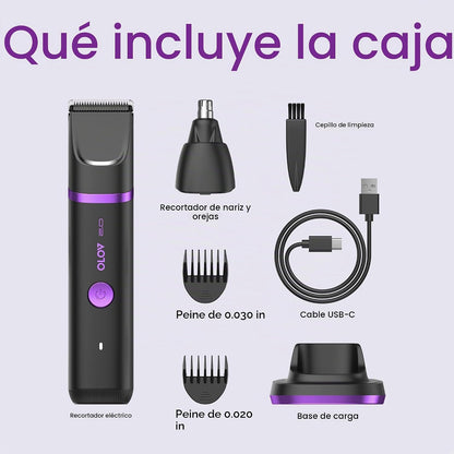Recortadora de vello púbico y corporal para hombres - Afeitadora el...
