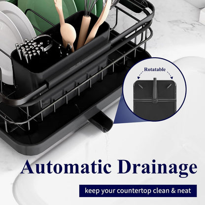 Kitsure Escurridor de platos para encimera de cocina, 12.2 pulgadas...