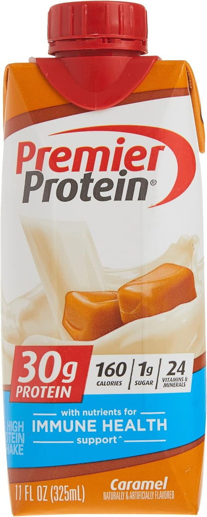 Premier Protein Premier Caramel - Batido alto en proteínas, 11 onza...