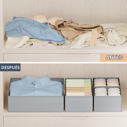 DIMJ Organizador de cajones para almacenamiento de ropa, paquete de...