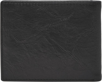 Fossil - Cartera plegable de cuero para hombre con ventana abatible...