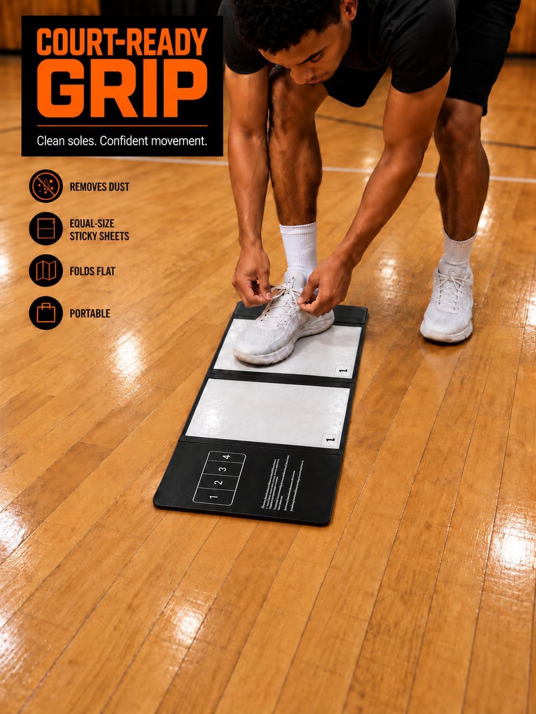 AKA SPORTS GEAR Alfombrilla adhesiva portátil para baloncesto y vol...