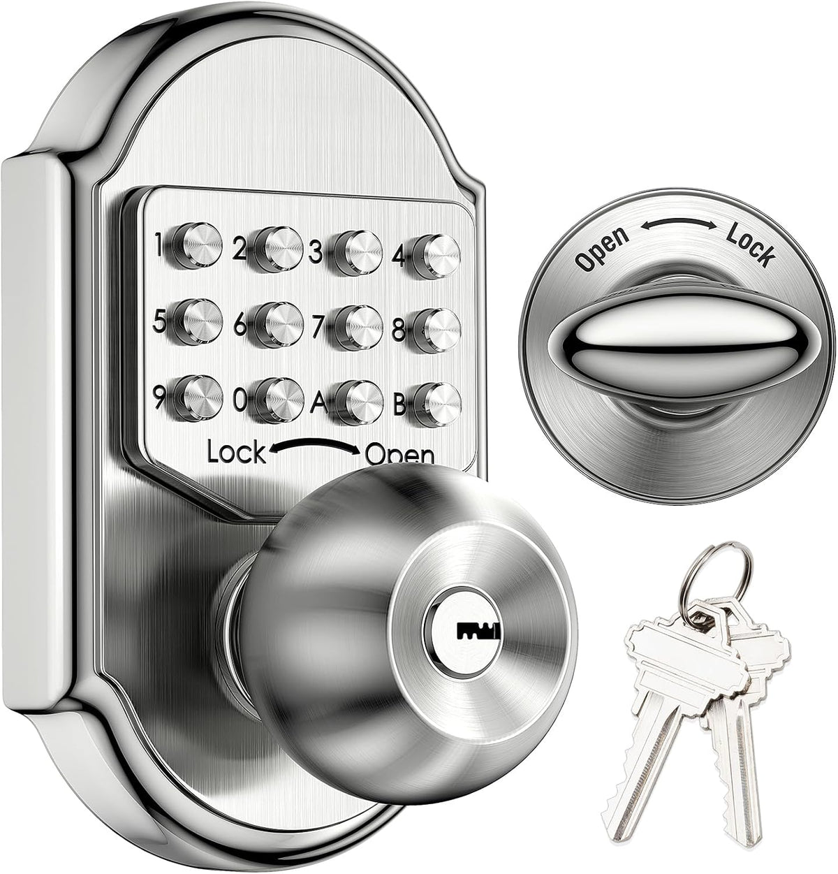Cerradura de puerta de entrada sin llave, cerraduras de puerta con...