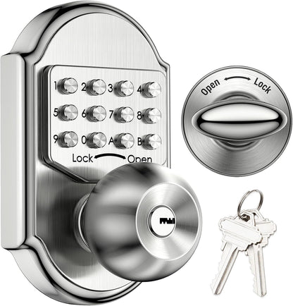 Cerradura de puerta de entrada sin llave, cerraduras de puerta con...