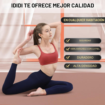 Esterilla grande de yoga de 8 mm (6' x 4') - Extra larga y...