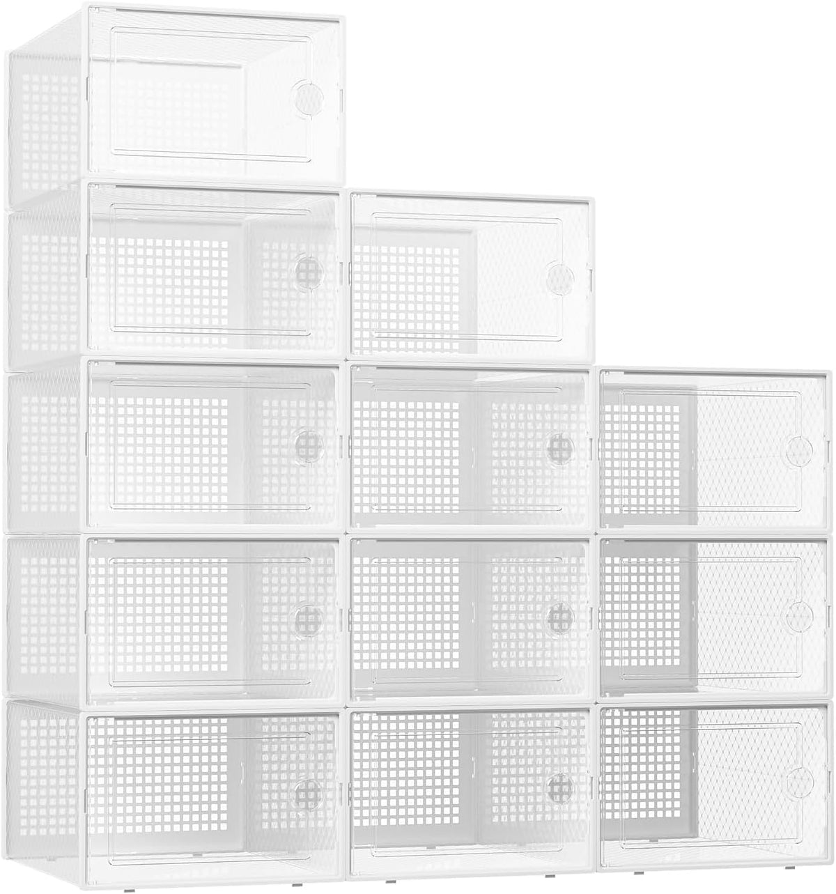 Kuject Cajas de almacenamiento de zapatos XXL, paquete de 12, organ...