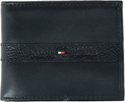Tommy Hilfiger Cartera Passcase para hombre con ventana de identifi...