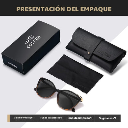 Colrea Gafas de Sol Modernas con Forma de Ojo de Gato para Mujer, E...
