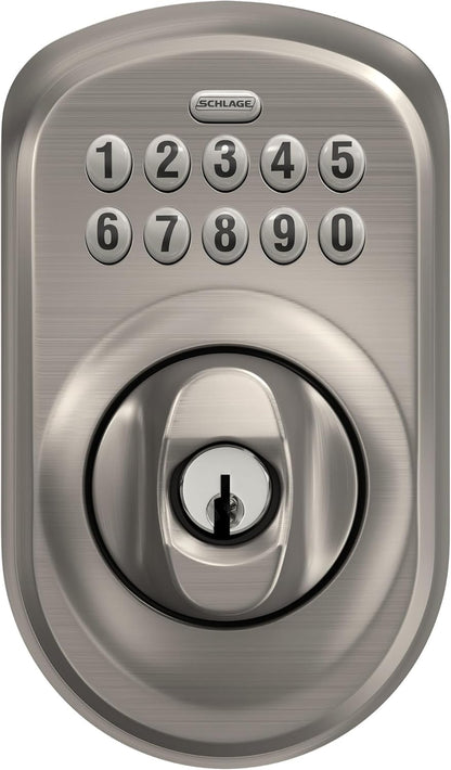 Schlage - Cerrojo de seguridad Plymouth BE365 PLY 619 con teclado,...