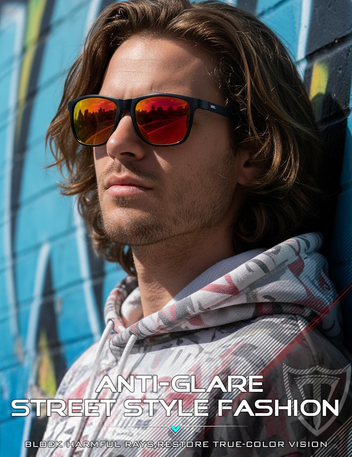 ATTCL Gafas de sol polarizadas para hombre Al-Mg Metal ultraligeras...
