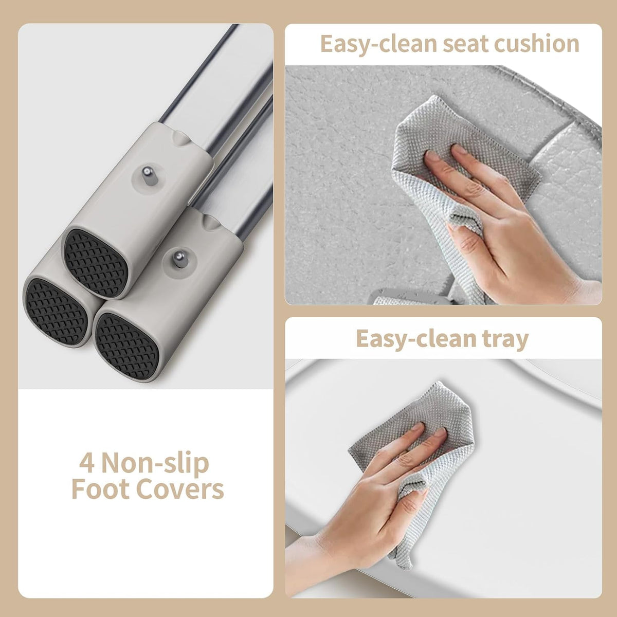CheerKid - Silla alta 3 en 1 para bebés para meses y niños pequeños...