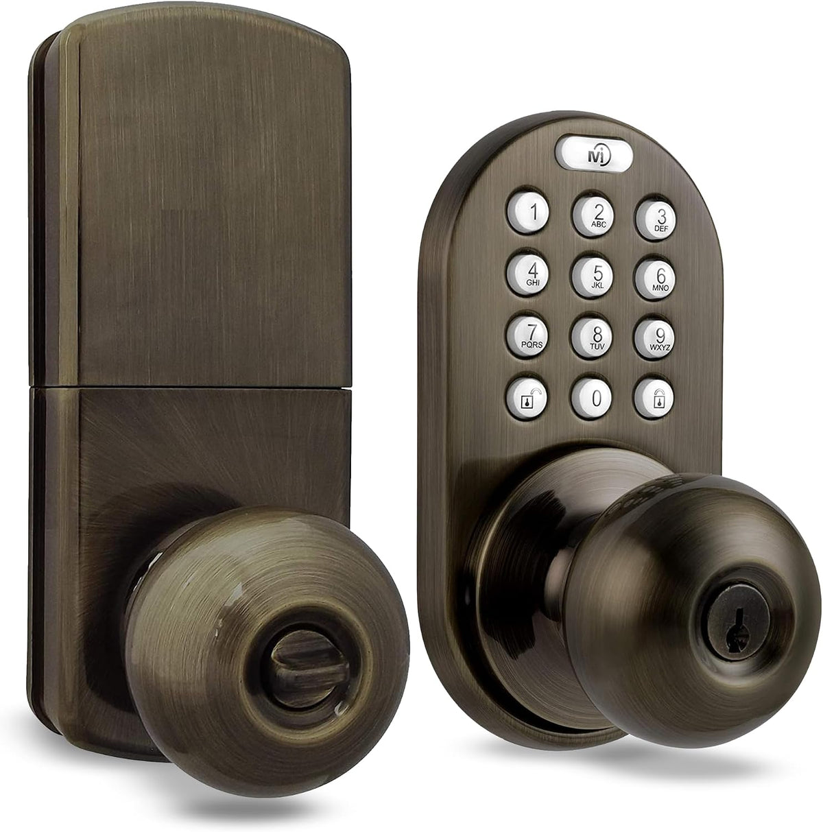 MiLocks TKK-02AQ - Pomo de puerta digital con teclado, cerradura de...