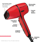 REVLON Secador de pelo con control de flujo de aire con difusor, co...