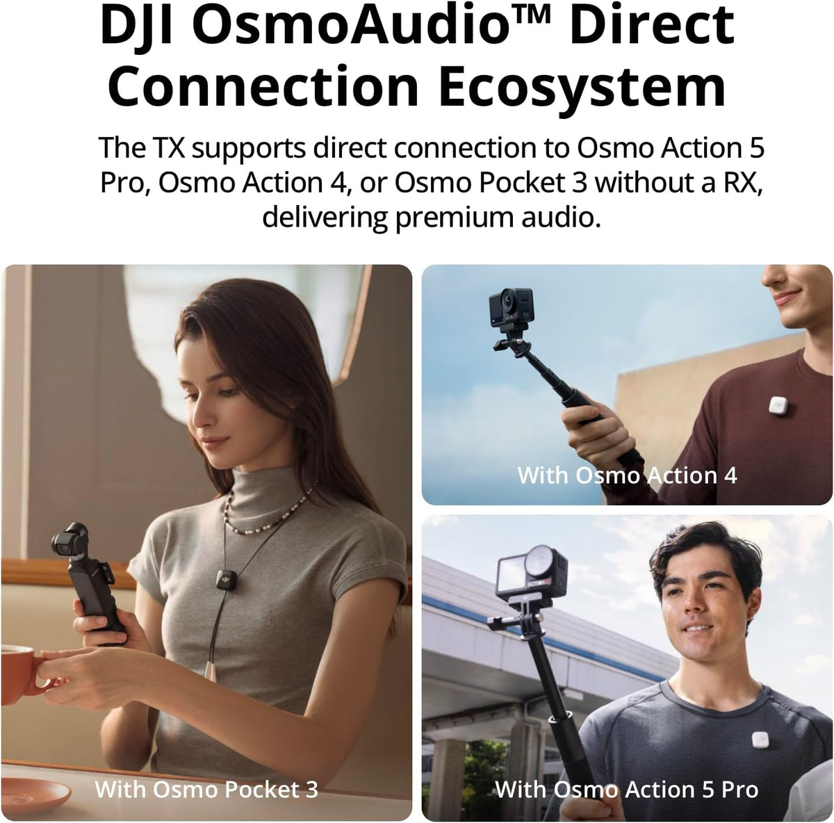DJI Mic Mini (1 TX + 1 RX), audio ultraligero y rico en detalles |...