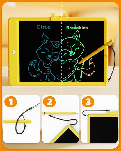Bravokids - Tablet de escritura LCD para niñas y niños de 3 a 8 año...