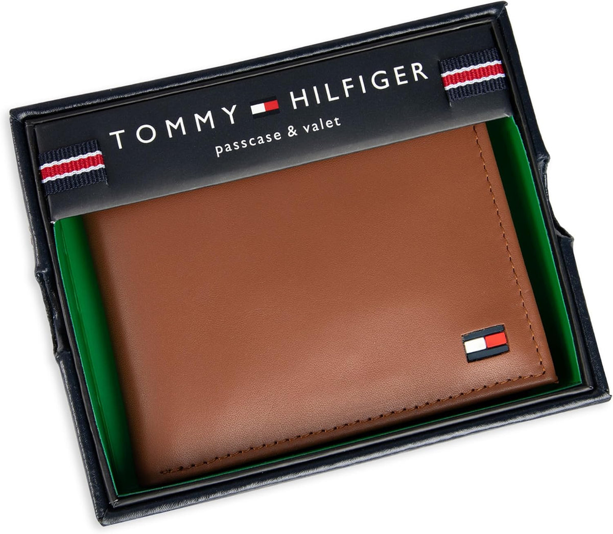 Tommy Hilfiger Cartera Passcase para hombre con ventana de identifi...