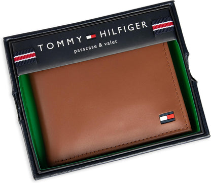 Tommy Hilfiger Cartera Passcase para hombre con ventana de identifi...