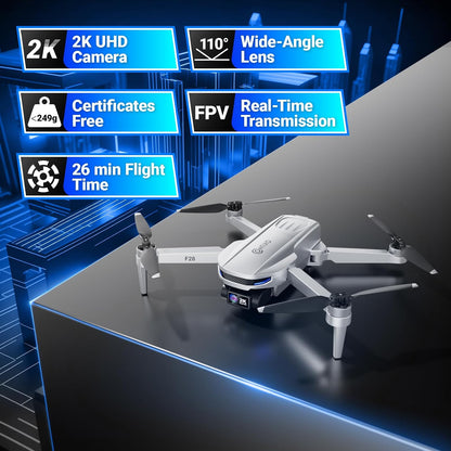 Contixo Dron GPS F28 con cámara para adultos principiantes, dron FP...