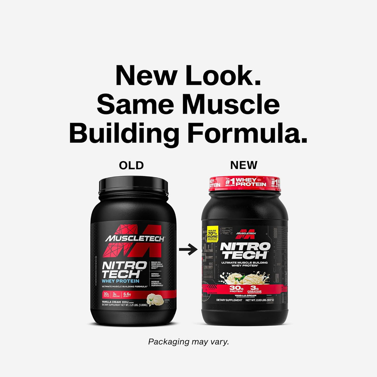 MuscleTech Proteína de suero en polvo (crema de vainilla, 2 libras)...