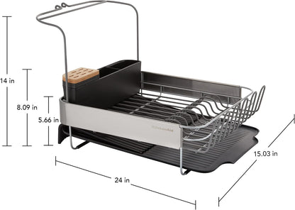 KitchenAid Escurridor de secado de platos expandible de tamaño comp...