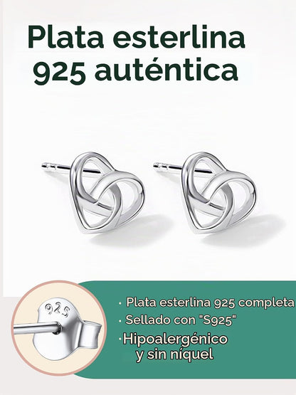 ChicSilver Pendientes celtas para mujer de plata de ley hipoalergén...