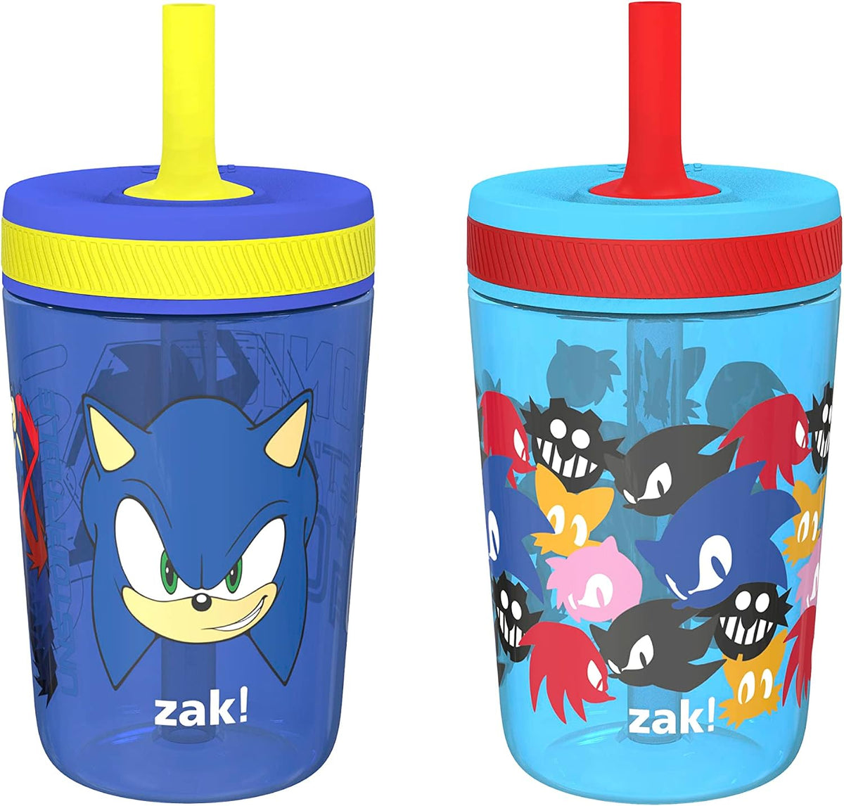 Zak Designs Sonic the Hedgehog Kelso - Vasos para niños pequeños pa...