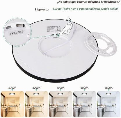 Brightever Lámpara LED de techo empotrada de 12 pulgadas, regulable...