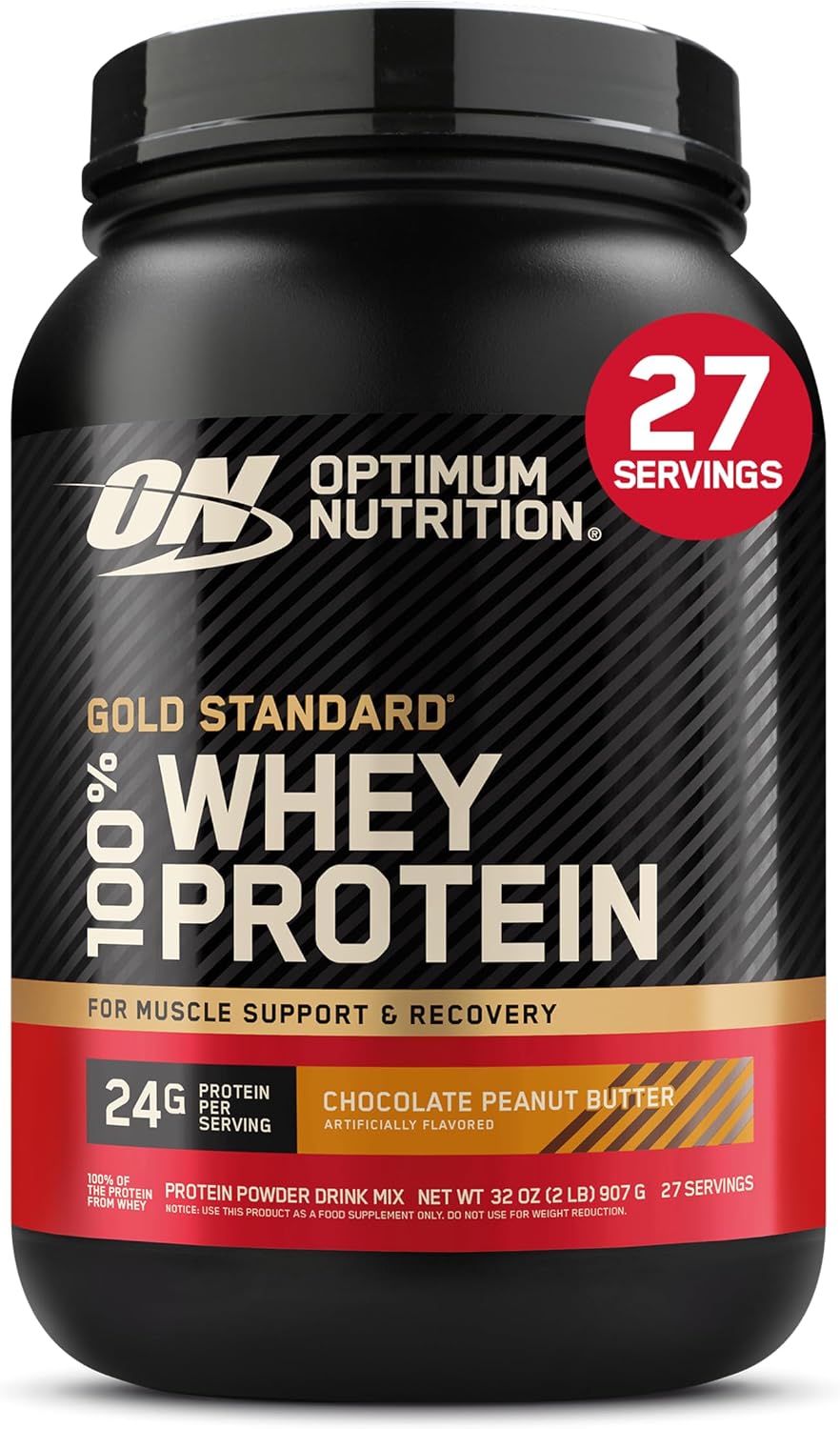 Optimum Nutrition Gold Standard 100% proteína de suero en polvo, ma...