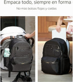 Momcozy Mochila para pañales para viajes y trabajo, impermeable y c...