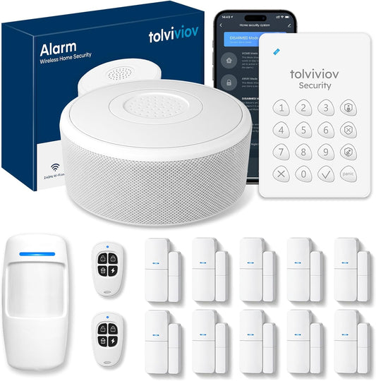 Sistema de seguridad para el hogar WiFi de 15 piezas, kit de alarma...