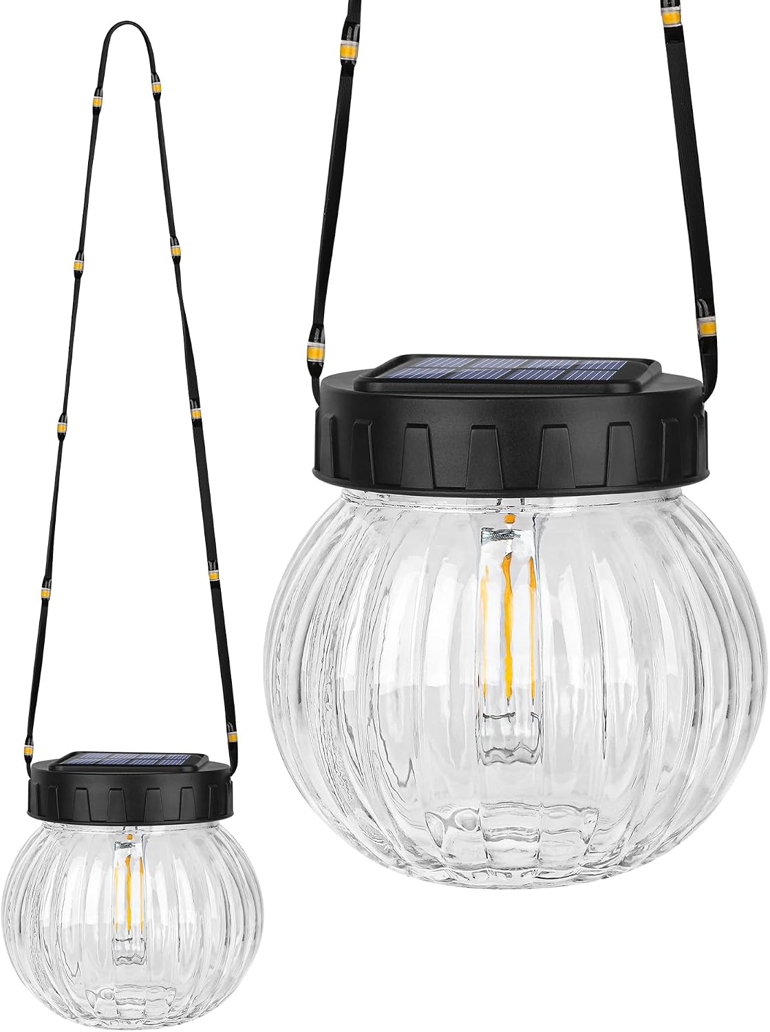 PARTPHONER Luces solares impermeables para exteriores, paquete de 1...