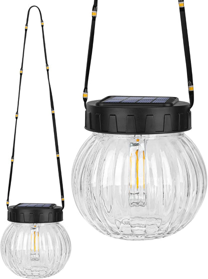 PARTPHONER Luces solares impermeables para exteriores, paquete de 1...