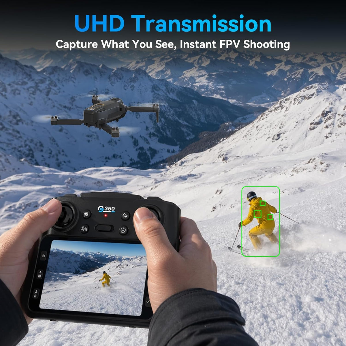 Drones con motor sin escobillas, dron con cámara HD, LCD RC Quadcop...