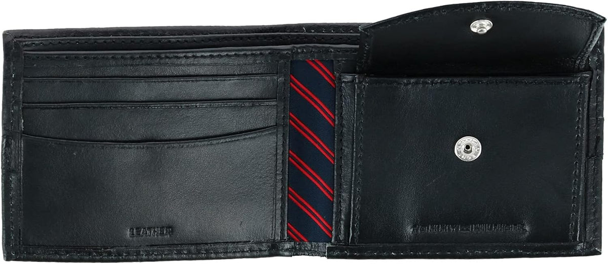 Tommy Hilfiger Cartera Passcase para hombre con ventana de identifi...