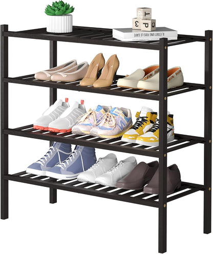 ROMGUAR CRAFT Zapatero de Bambú de 4 Niveles para Closet Independie...