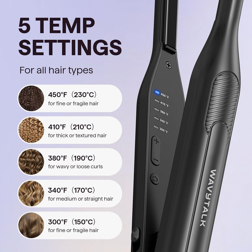 Wavytalk Pencil Plancha pequeña de 0,3" para cabello corto, corte P...