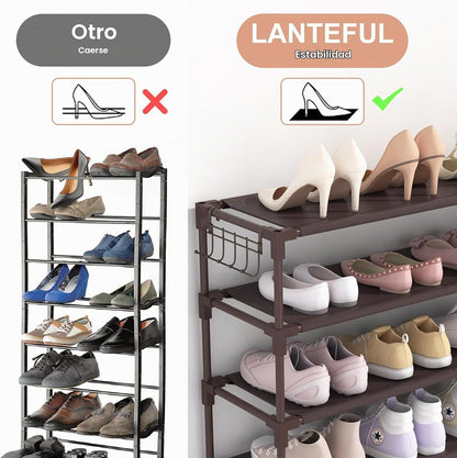 LANTEFUL Zapatero de 10 niveles, 50 pares, organizador de zapatos a...