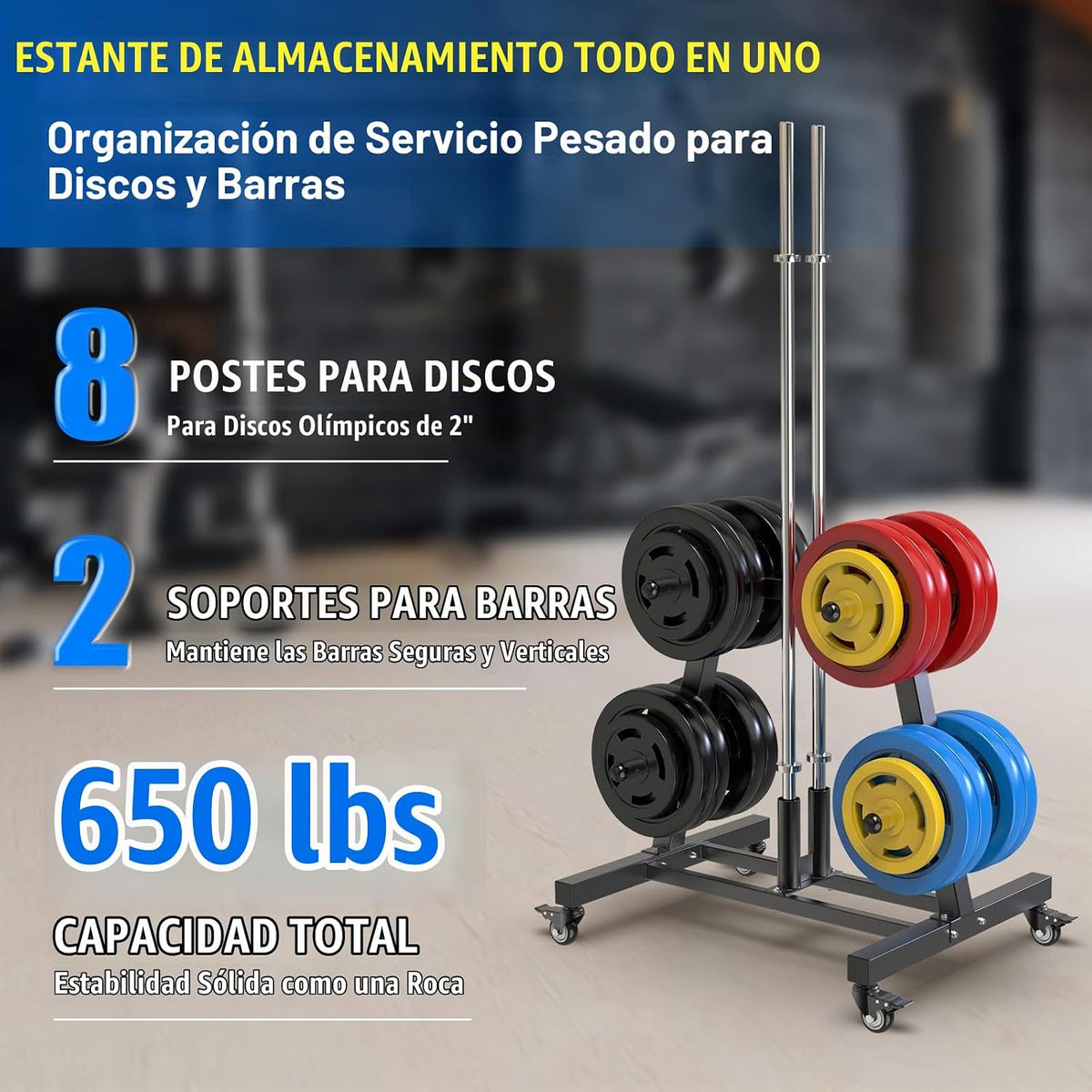Kipika Soporte para árbol de placas de pesas, soporte para pesas de...