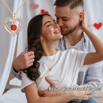 Collares de oro rosa de 18 quilates para mujer, regalos de cumpleañ...